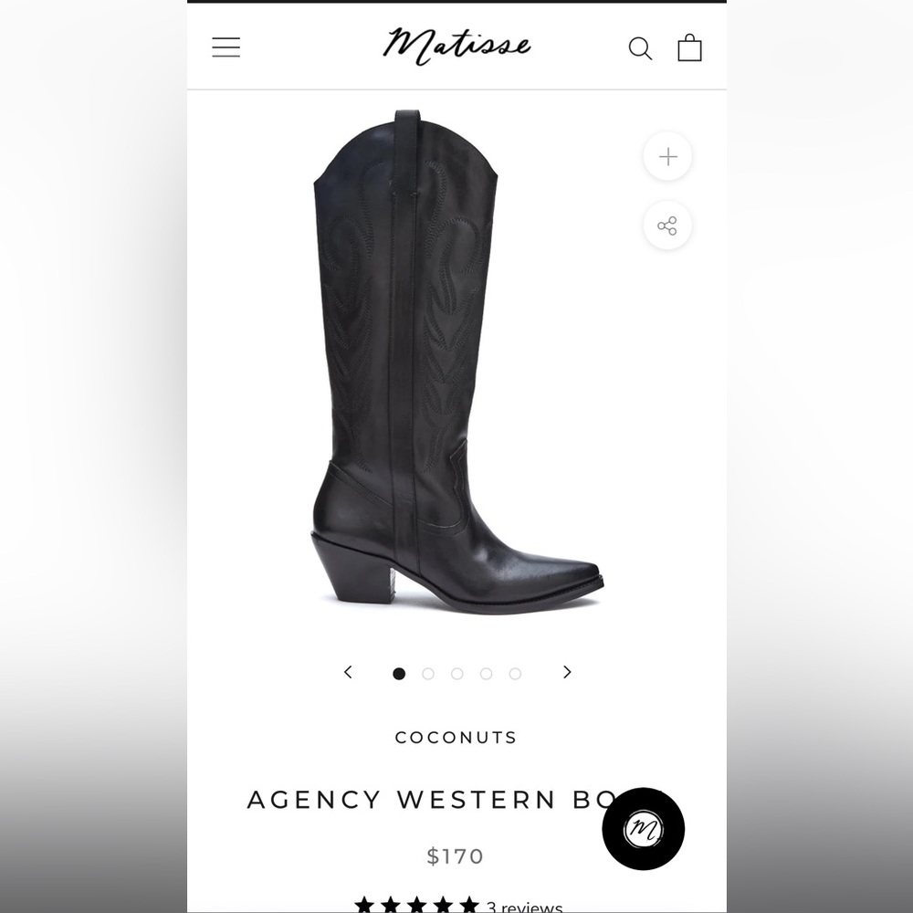 Coconuts by Matisse Agency Western Boot